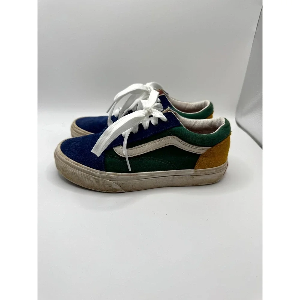 VANS Old Skool Yacht Club Kids 13.5 Sneaker Multicolor Suede Low Top Skate Shoes